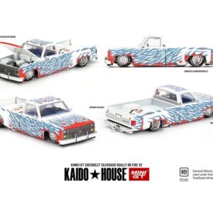 Chevrolet Silverado Dually on Fire V2 with Flames Kaido House Mini GT