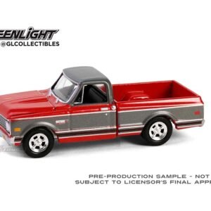 Greenlight 1:64 1972 Chevrolet Cheyenne C10 Short Bed – Red with Grey