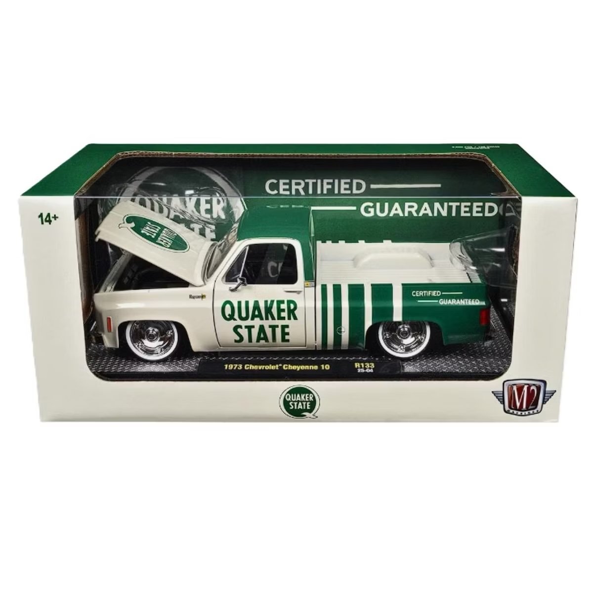 1973 Chevrolet Cheyenne 10 QUAKER STATE – Green / White Diecast - Image 3