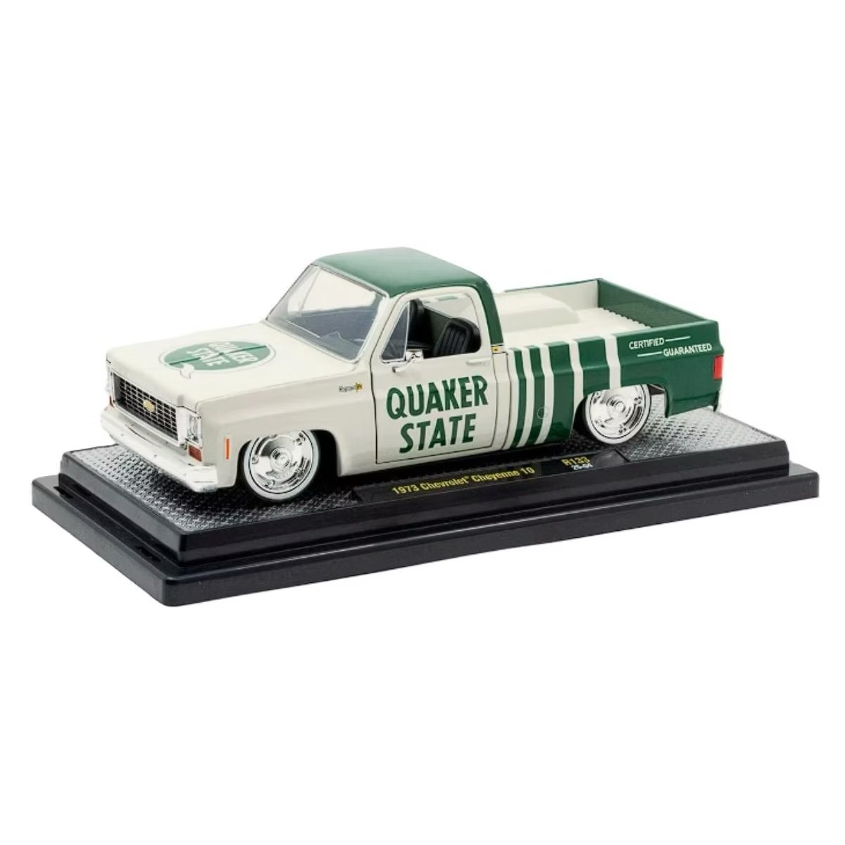 1973 Chevrolet Cheyenne 10 QUAKER STATE – Green / White Diecast - Image 2
