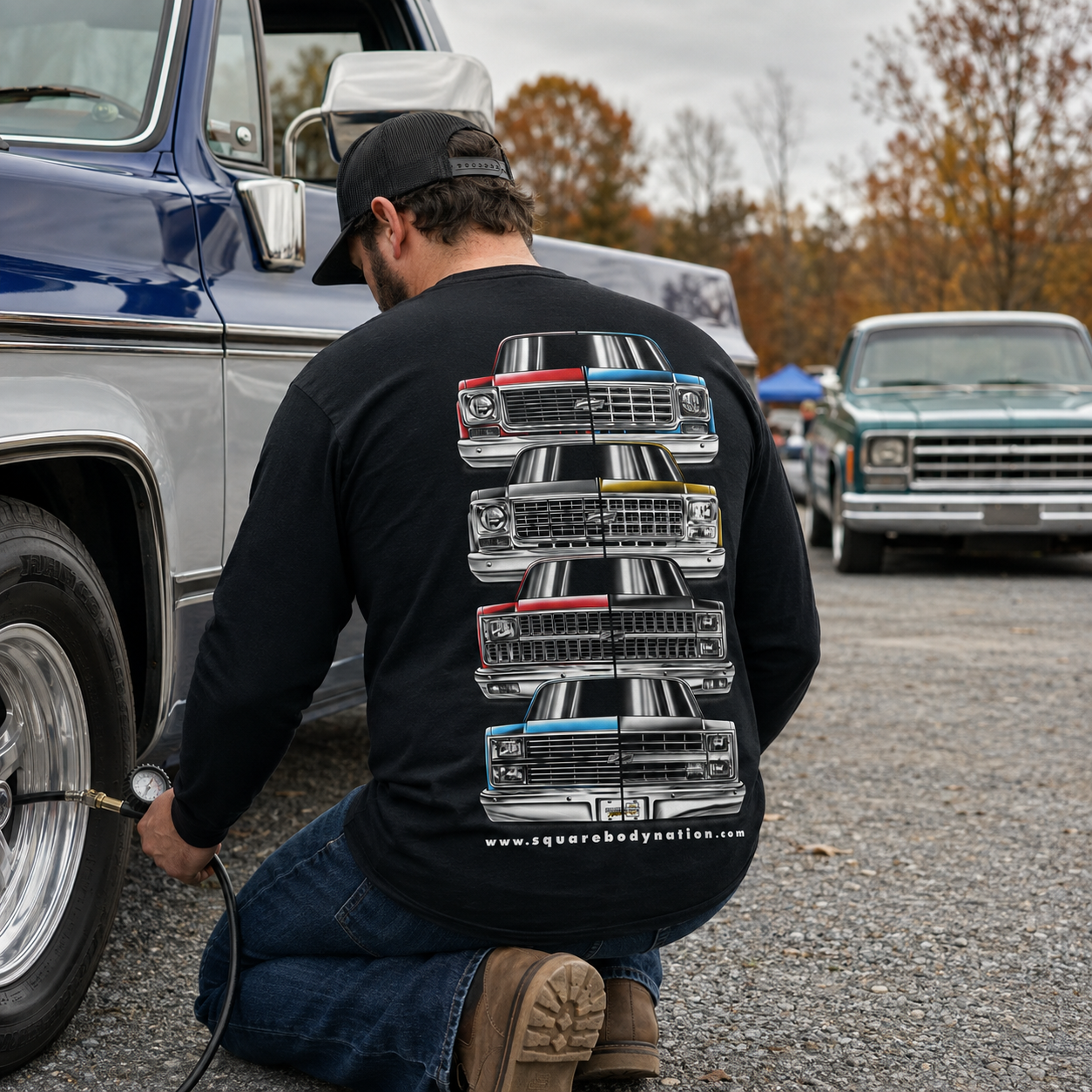 1973–1987 Square Body Grilles Long-Sleeve Shirt – Design #13