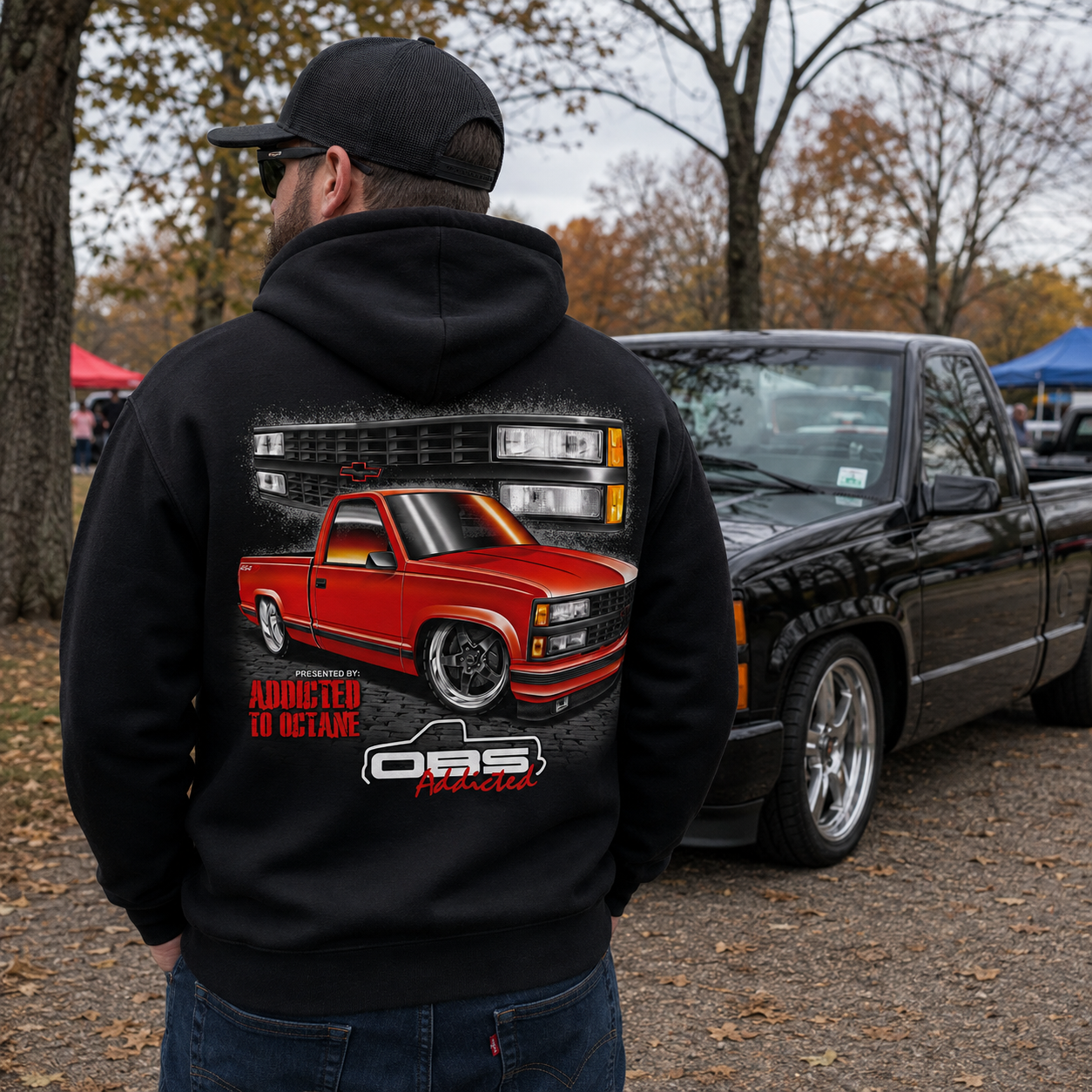 Red 454 OBS Truck & Grille Hoodie – Design #25