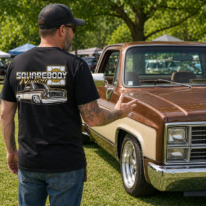 Brown and Tan Squarebody Short-Sleeve Shirt – Design #32