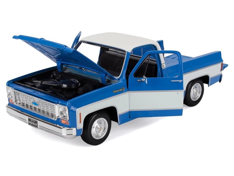 1974 Chevrolet C10 Cheyenne Super – Blue White Two Tone – Special Edition - Image 2