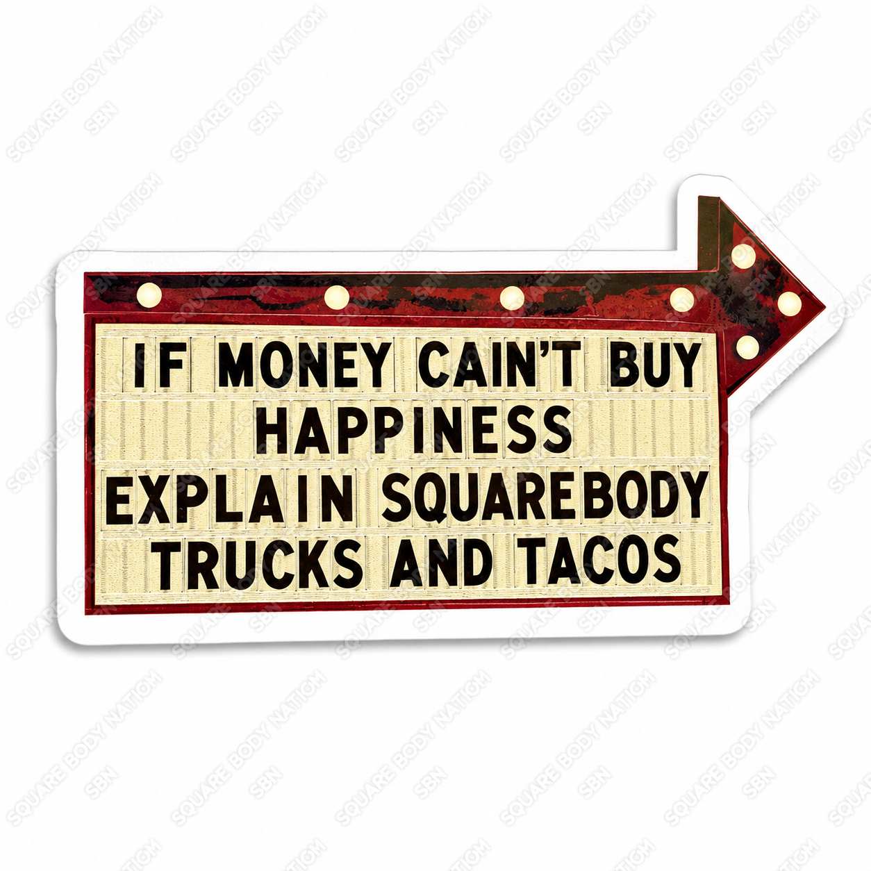 #28 Taco/Squarebody Sticker