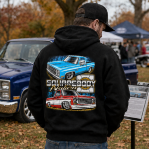 Blue & Red/White 2WD Square Body Hoodie – Design #02