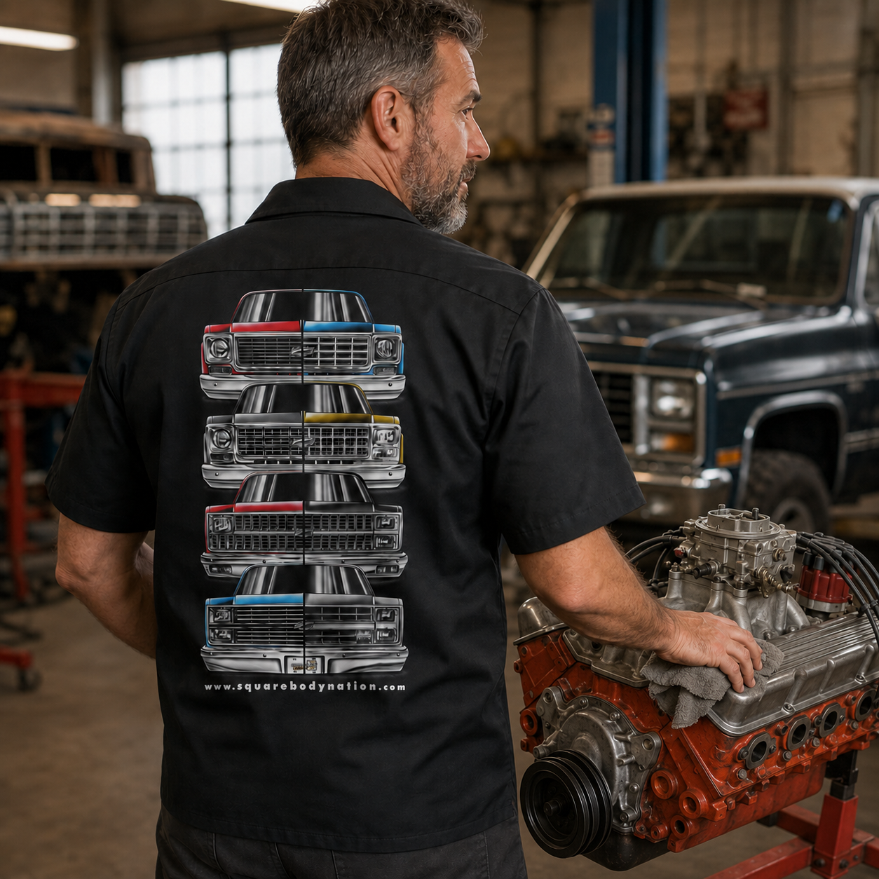 1973–1987 Square Body Grilles Dickies Work Shirt – Design #13
