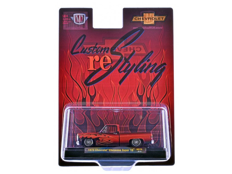 1973 Chevrolet Cheyenne Super 10 Custom Re Styling (Red with Flames) - Image 2