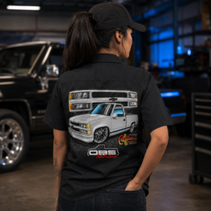 White 454 OBS Truck Dickies Work Shirt – Design #17