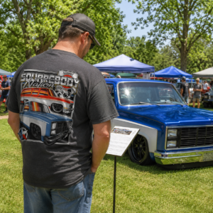 Burb and Blue/White Squarebody Short-Sleeve Shirt – Design #26