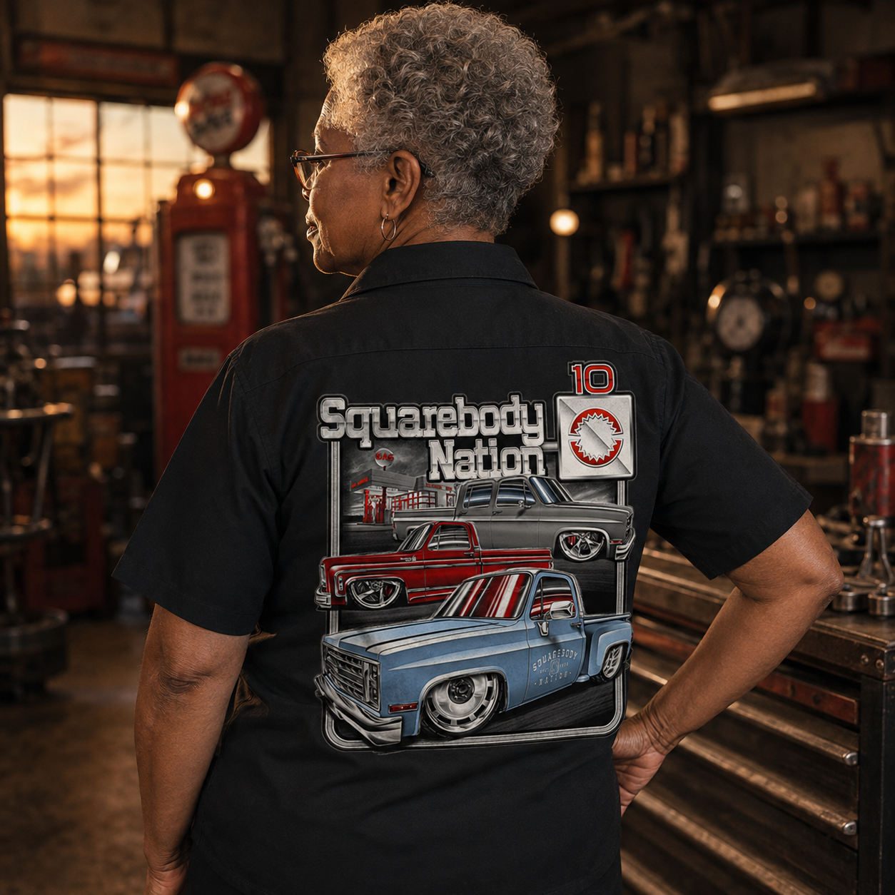 Stepside and C10 Crew Cab Dickies Work Shirt – Design #12