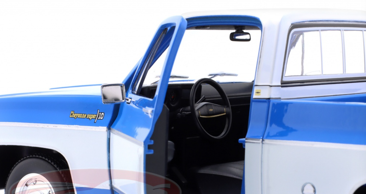 1974 Chevrolet C10 Cheyenne Super – Blue White Two Tone – Special Edition - Image 3