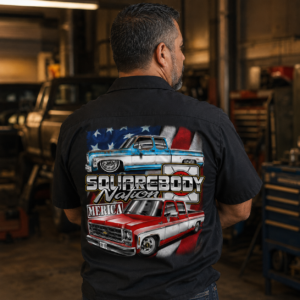 ’Merica Blue/White and Red/White Crew Cab Dickies Work Shirt – Design #01