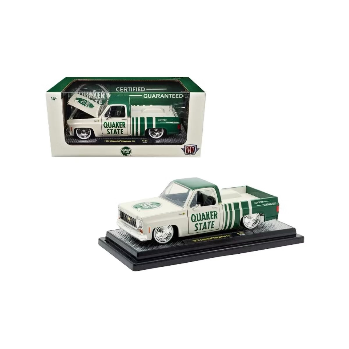 1973 Chevrolet Cheyenne 10 QUAKER STATE – Green / White Diecast 1/24