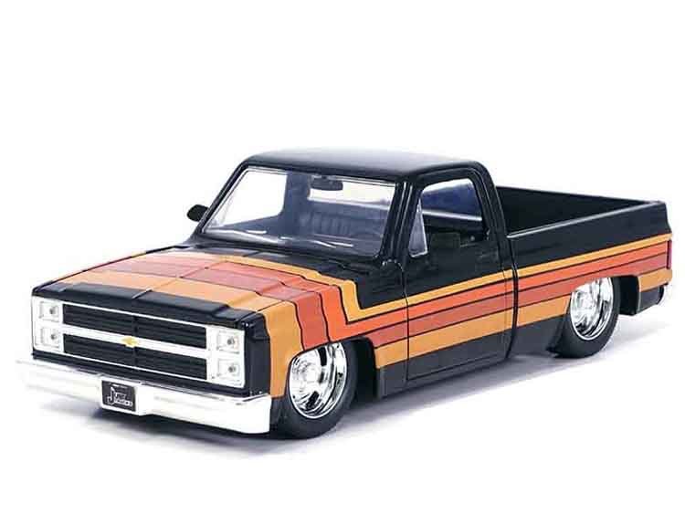 1985 Chevrolet C10 Pickup with GM Rally Wheels (Black with Stripes)
