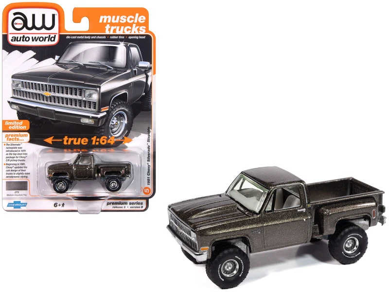 1981 Chevrolet Silverado Stepside Pickup Truck Graystone Metallic "Muscle Trucks" Series