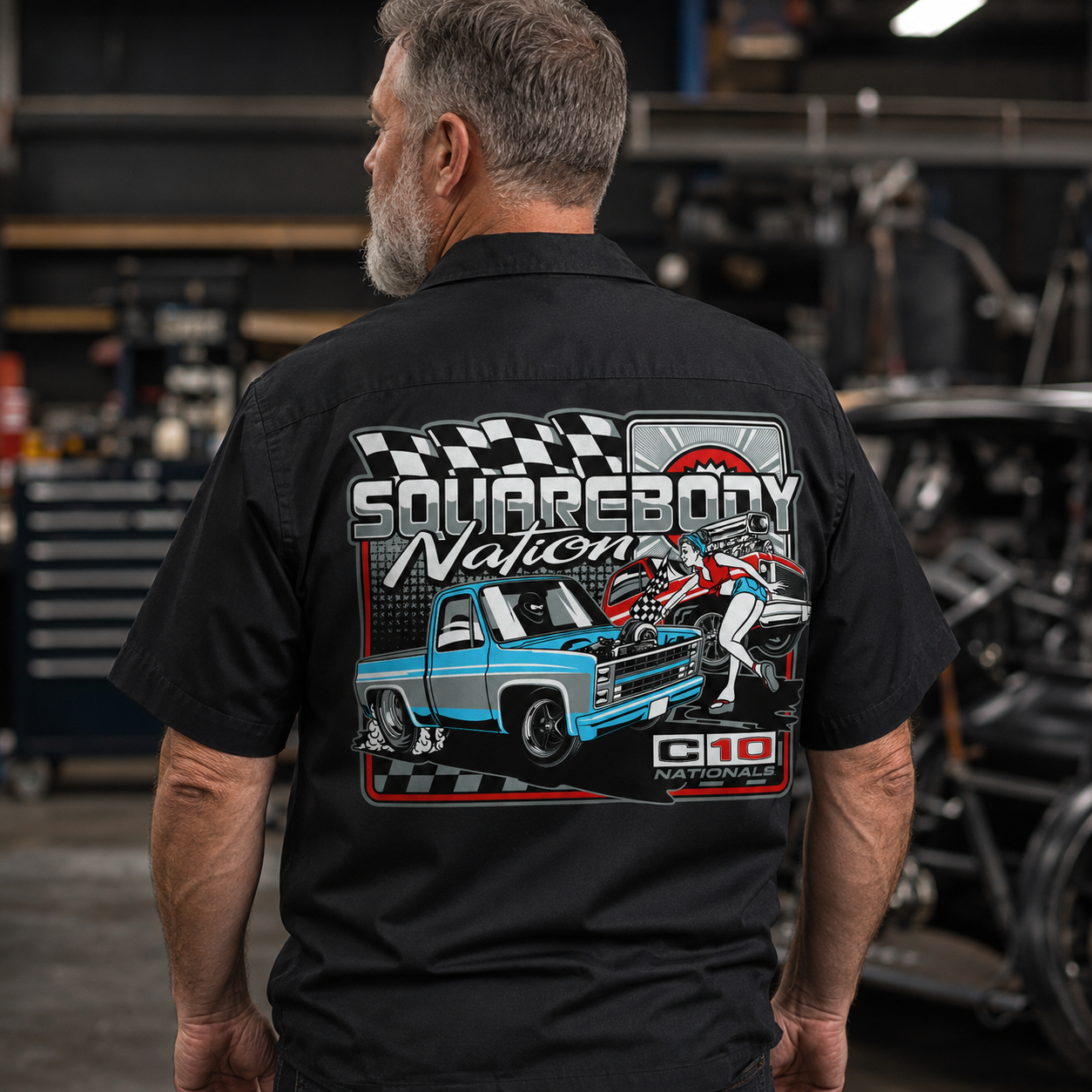 #06 Drag Racing Squares Dickies