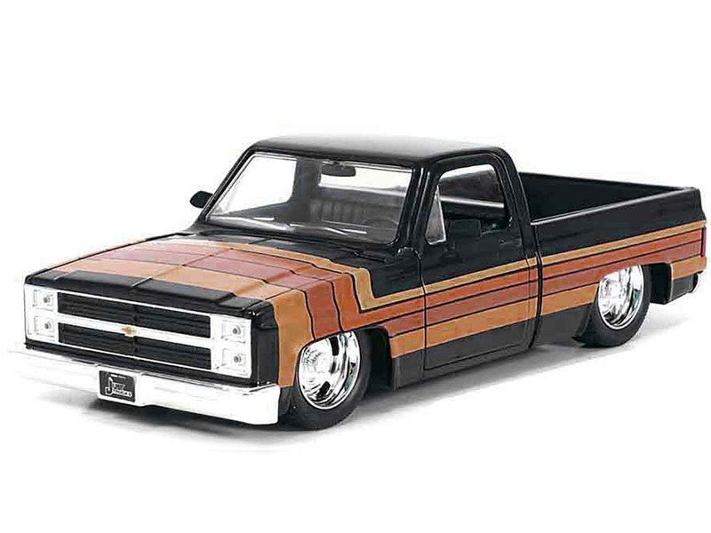 1985 Chevrolet C10 Pickup with GM Rally Wheels (Black with Stripes) - Image 3