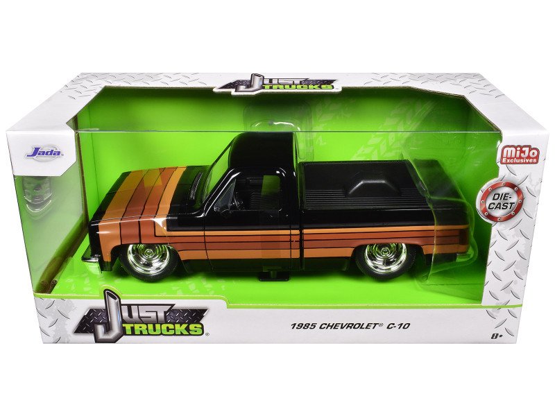 1985 Chevrolet C10 Pickup with GM Rally Wheels (Black with Stripes) - Image 2