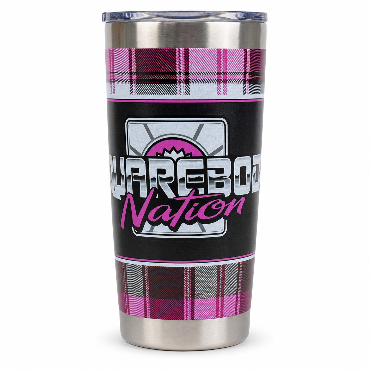 Pink Plaid SBN 20 oz Tumbler