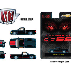 (Preorder) M2 Machines 1:64 1995 Chevrolet S10 SS Lowrider – Black & Red