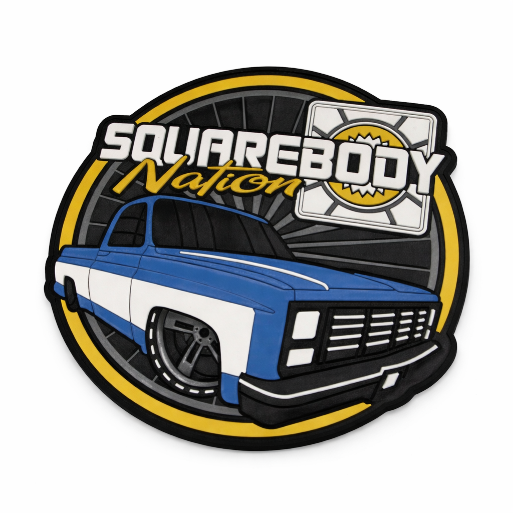 Blue/White Square Body PVC/Rubber Patch