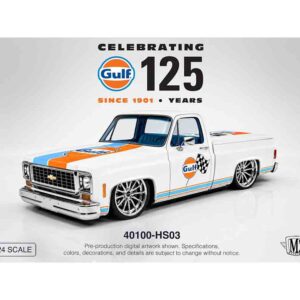 (Preorder) M2 Machines 1:24 1973 Chevrolet Custom Deluxe 10 Gulf 125th Anniversary