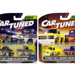 (Pre-order) CarTuned 1:64 Just Truck’n Series 9 Double-Pack Assortment – Complete 4-Truck Set