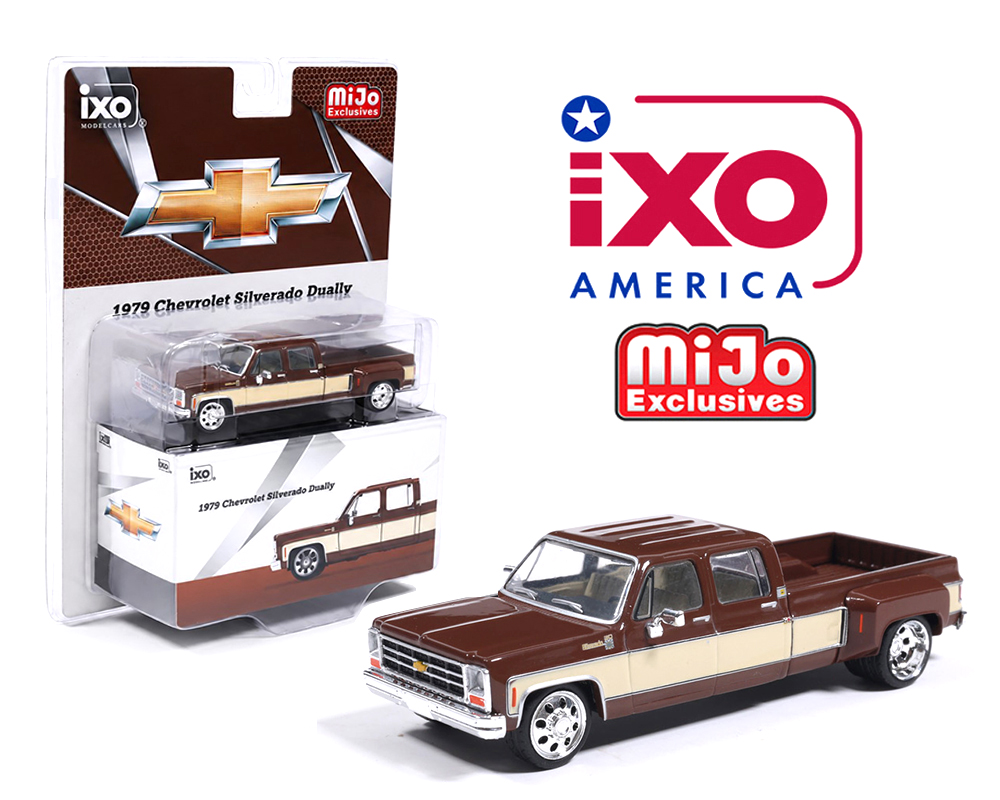 IXO Models 1:64 1979 Chevrolet Silverado C30 Crew Cab Dually – Cordova Brown & Santa Fe Tan Limited Edition