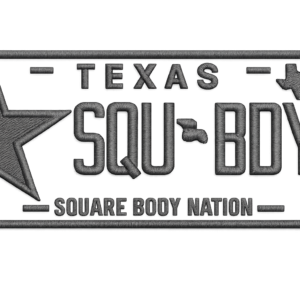 Texas License Plate Embroidery